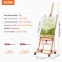 Studio H-Frame Easel har lærredskunst op til 48 "Beechwood