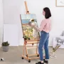 Studio H-Frame Easel har lærredskunst op til 48 "Beechwood