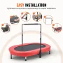Kids Trampoline, 56x36 inch Indoor Outdoor Trampoline, Foldable Mini Trampoline with Handle, Rebounder Trampoline for Toddlers, 