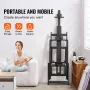 Studio H-Frame Easel, Holds Canvas Art up to 77", Beechwood Artists Easel for Painting with Bottom Tray, Double Canvas Position,