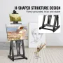Studio H-Frame Easel har lærredskunst op til 77 "Beechwood
