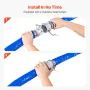 Backwash Hose, 51 mm(2 in) x 30.5 m(100 ft), Blue High Quality PVC Hose, with Clamps, Camlock, Aluminum Fittings, Fit Various Pu