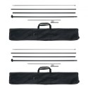 Feather Flag Pole Kit 2 Packs Swooper Flag Pole 16.3 ft with Ground Stakes