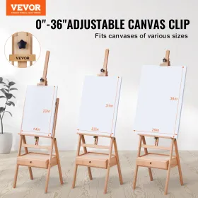 Studio H-Frame Easel Holds Canvas Art up to 91.4 cm Beechwood Artists Easel