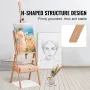 Studio H-Frame Easel Holds Canvas Art up to 91.4 cm Beechwood Artists Easel