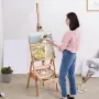 Studio H-Frame Easel har lærredskunst op til 36 "Beechwood