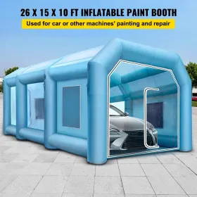 Inflatable Tent 26x15x10Ft Inflatable Spray Booth Tent Inflatable Paint Booth Tent Car Paint Booth Giant Workstation 210D
