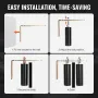 Sliding Gate Kit, 6” Rolling Gate Hardware Kit with L-Bracket, Universal Adjustable Sliding Gate Rollers, Heavy Duty Sliding Gat