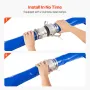 Backwash Hose, 76 mm(3 in) x 15.2 m(50 ft), Blue High Quality PVC Hose, with Clamps, Camlock, Aluminum Fittings, Fit Various Pum