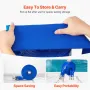Backwash Hose, 76 mm(3 in) x 15.2 m(50 ft), Blue High Quality PVC Hose, with Clamps, Camlock, Aluminum Fittings, Fit Various Pum