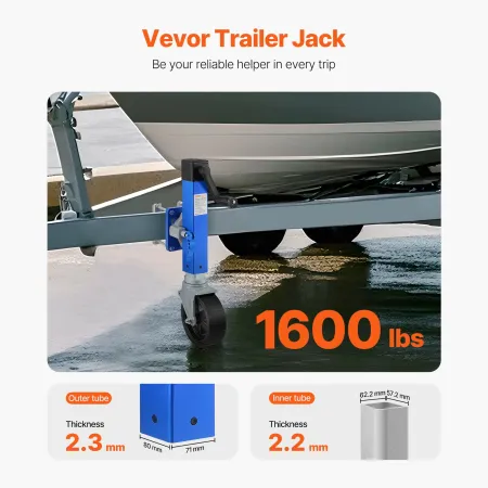 Bådtrailer Jack Marine Heavy Duty Swivel Mount Tongue Jack 1600