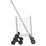 Grocery Shopping Cart, 45L Stair Climbing Shopping Cart with 360° Rolling Swivel Wheels, Stair Climber Utility Cart with Tri-Whe