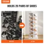 7 Tiers Rotating Shoe Rack Tower, 360°Spinning Shoe Display, Revolving Shoe Rack Storage Round Carousel, Lazy Susan Shoe Rack Or