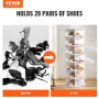 7 Tiers Rotating Shoe Rack Tower, 360°Spinning Shoe Display, Revolving Shoe Rack Storage Round Carousel, Lazy Susan Shoe Rack Or