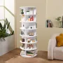 7 Tiers Rotating Shoe Rack Tower, 360°Spinning Shoe Display, Revolving Shoe Rack Storage Round Carousel, Lazy Susan Shoe Rack Or