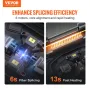 Fiber Fusion Splicer 6-Motor, Core Alignment Fiber Optic Splicer 6s Splicing & 13s Heating, Fiber Splicer Machine with 5" LCD Sc