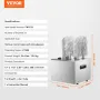 Wine Glass Polisher Machine, 5-Brush Glass Polishing Machine, 330 Cups/Hour Electric Commercial Glass Polisher for Champagne Gla
