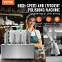 Wine Glass Polisher Machine, 8-Brush Glass Polishing Machine, 660 Cups/Hour Electric Commercial Glass Polisher for Champagne Gla