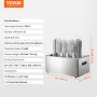 Wine Glass Polisher Machine, 8-Brush Glass Polishing Machine, 660 Cups/Hour Electric Commercial Glass Polisher for Champagne Gla