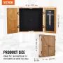 Dartboard Cabinet, Solid Wood Dartboard Cabinet Set, Official Size Hideaway Cabinet with Socreboard and Accessories, Features Ea