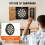Dartboard Cabinet, Solid Wood Dartboard Cabinet Set, Official Size Hideaway Cabinet with Socreboard and Accessories, Features Ea