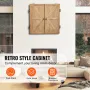 Dartboard Cabinet, Solid Wood Dartboard Cabinet Set, Official Size Hideaway Cabinet with Socreboard and Accessories, Features Ea