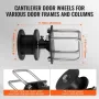 Sliding Gate Kit, Rolling Gate Hardware Kit w/ H-Shaped Wheel Groove for Cantilever Sliding Gates and Rolling Door, Sliding Gate