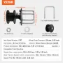 Sliding Gate Kit, Rolling Gate Hardware Kit w/ H-Shaped Wheel Groove for Cantilever Sliding Gates and Rolling Door, Sliding Gate