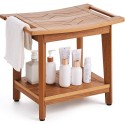 Poly Lumber Shower Bench 21 x 14 x 18,5 i bruser afføringstol til badeværelse