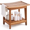 Poly Lumber Shower Bench 21 x 14 x 18.5 in Shower Stool Chair for Bathroom