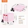 Foldable Utility Cart, 65L Collapsible Portable Crate Rolling Cart with Stair Climbing Wheels & 360° Swivel Wheels, Hand Cart wi