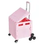 Foldable Utility Cart, 65L Collapsible Portable Crate Rolling Cart with Stair Climbing Wheels & 360° Swivel Wheels, Hand Cart wi