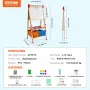 3-i-1 Kids Art Easel-dobbeltsidet træ magnetisk tavle tavle
