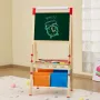 3-i-1 Kids Art Easel-dobbeltsidet træ magnetisk tavle tavle