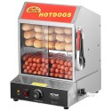 Commercial Hot Dog Steamer 2-Tier Electric Bun Warmer 27L Slide Doors