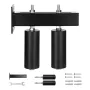 Sliding Gate Kit, 6” Rolling Gate Hardware Kit with T-Bracket, Universal Adjustable Sliding Gate Rollers, Heavy Duty Black Slidi