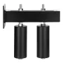 Sliding Gate Kit, 6” Rolling Gate Hardware Kit with T-Bracket, Universal Adjustable Sliding Gate Rollers, Heavy Duty Black Slidi