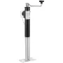 Trailer Jack, 2000 lbs Dynamic Load Capacity, Weld-on Pipe-Mount Swivel Trailer Jack, 10" Lift Trailer Jack Stand with Handle fo