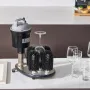 Electric Commercial Glass Washer, 5-Brush Bar Glass Cleaner, 1200 Cups/Hour Wine Glass Cleaning Machine, Bar Glass Washer for Ch