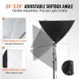 Softbox Lighting Kit 60x60 cm / 24x24 in 30W 5500K LED Bulbs Adjustable Stand