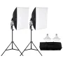 Softbox Lighting Kit 24 i x 24 i 30W 5500K LED -pærer Justerbar