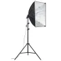 Softbox Lighting Kit 60x60 cm / 24x24 in 30W 5500K LED Bulbs Adjustable Stand