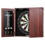 Dartboard and Cabinet Set, Ready-to-Play Bundle Official Size Dartboard Cabinet, Steel Tip Dart Hideaway Cabinet, Features LED L