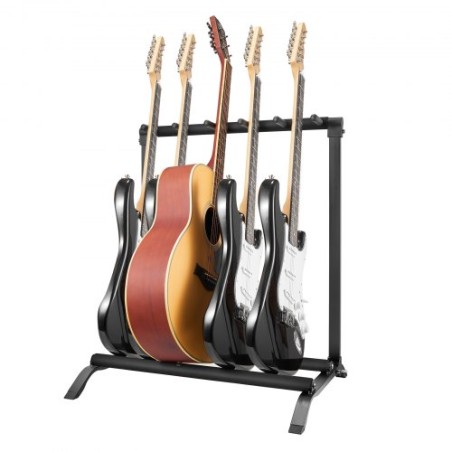 5-Space Guitar Stand Floor-Standing Foldable Rack Hold Up to 5 Guitars