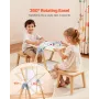 2-i-1 Kids Art Easel-dobbeltsidet træ magnetisk tavle tavle