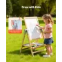 2-i-1 Kids Art Easel-dobbeltsidet træ magnetisk tavle tavle
