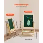 Art Easel for Kids, 2-in-1 Wooden Double-Sided Kid's Art Easel with Magnetic Whiteboard & Chalkboard, Adjustable Standing Rotata