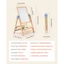 2-i-1 Kids Art Easel-dobbeltsidet træ magnetisk tavle tavle