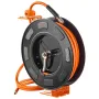 Retractable Air Hose Reel, 3/8 IN x 65 FT Hybrid Air Hose Max 300PSI, Air Compressor Hose Reel Auto-Rewind with 5FT Lead in, Cei
