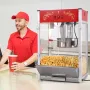Popcorn Maker, 1615W Popcorn Popper Machine, 16 Oz Kettle Large Capacity Countertop Popcorn Maker with Tempered Glass, Includes 
